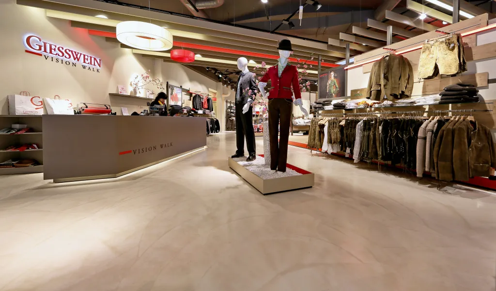 Fugenloser Bodenbelag im Gewerbe