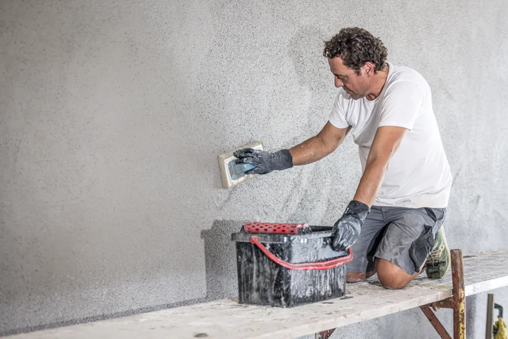 Abschluss der Verputzerarbeiten