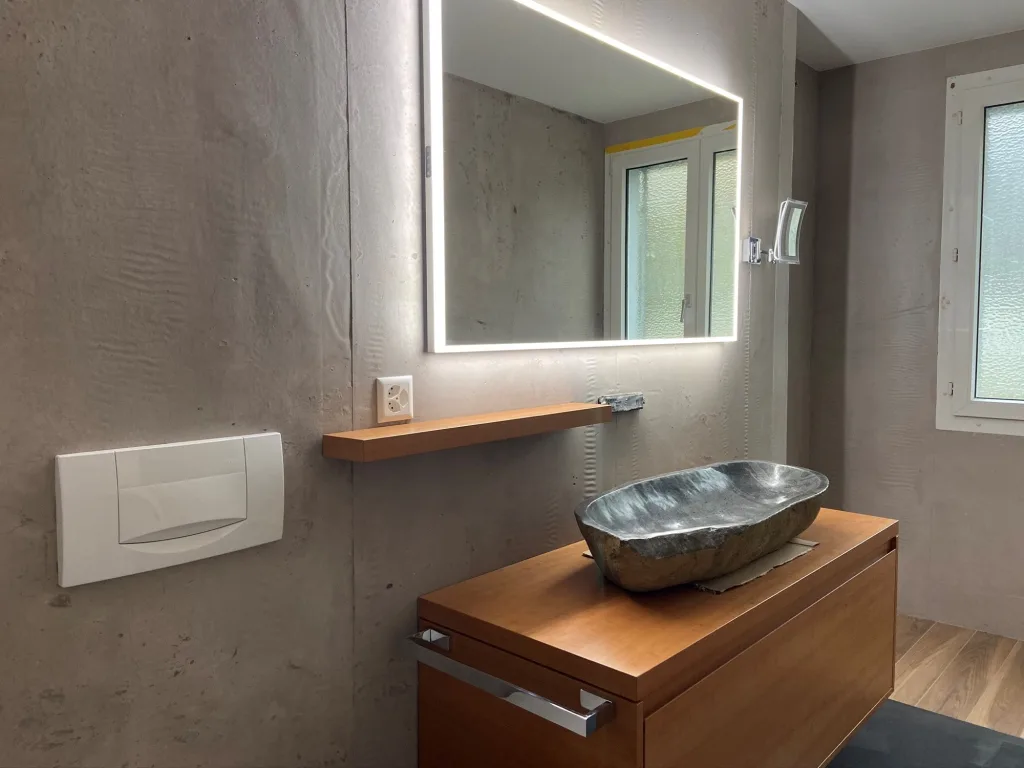 Spachtelmasse in Betonoptik